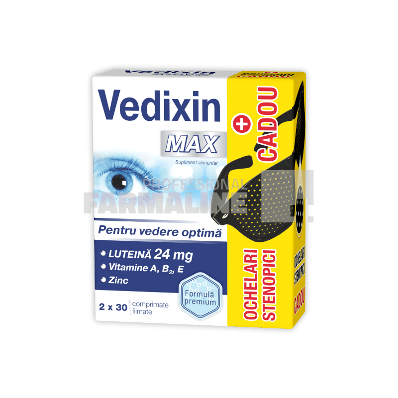 Zdrovit Vedixin Max 30 capsule 2 cutii + Ochelari stenopici