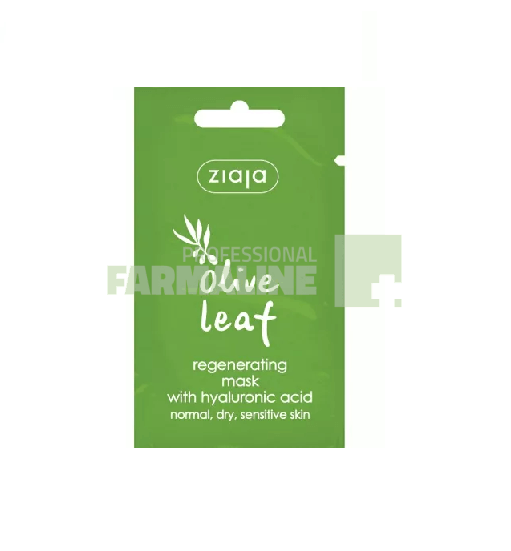 Ziaja Olive Leaf Masca regeneranta cu acid hialuronic pentru ten normal si sensibil 7 ml