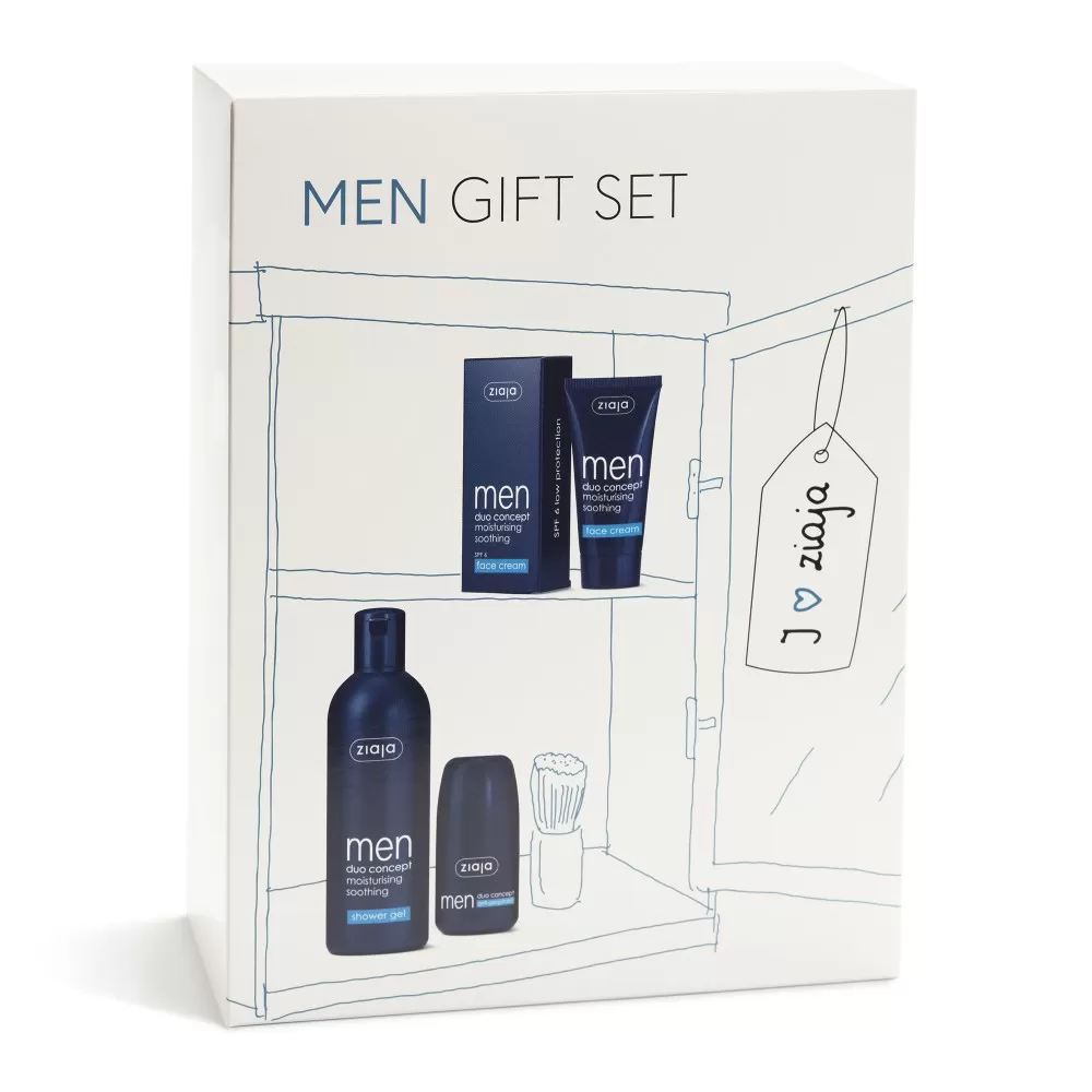 Ziaja Set men (gel dus + crema ten + roll-on antiperspirant)