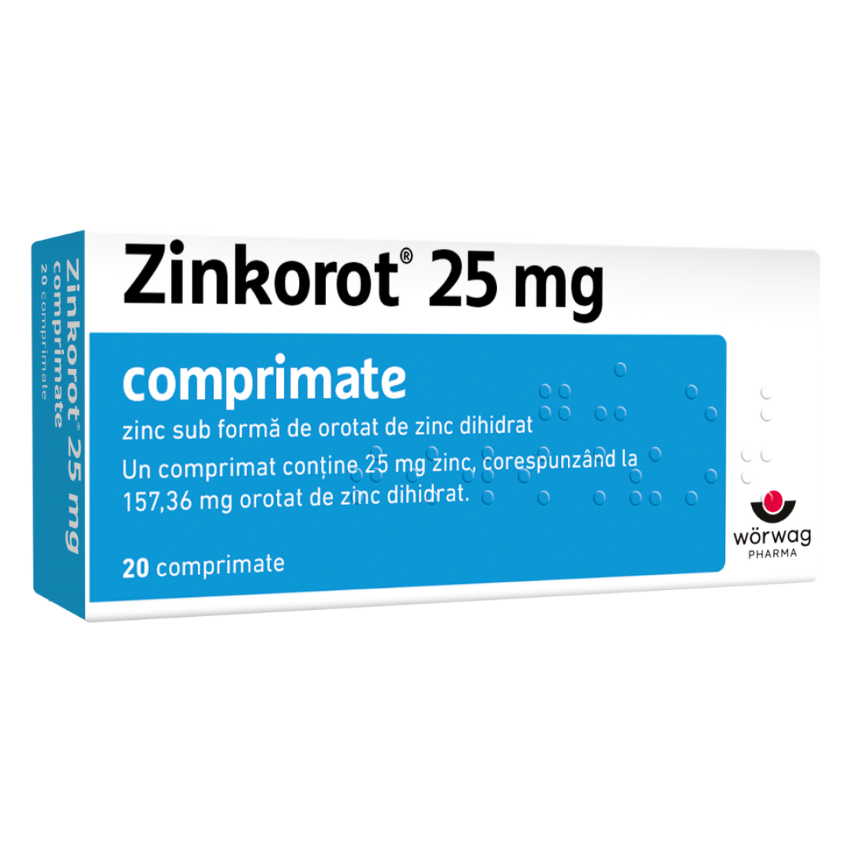 Zinkorot 25 mg 20 comprimate Worwag Pharma