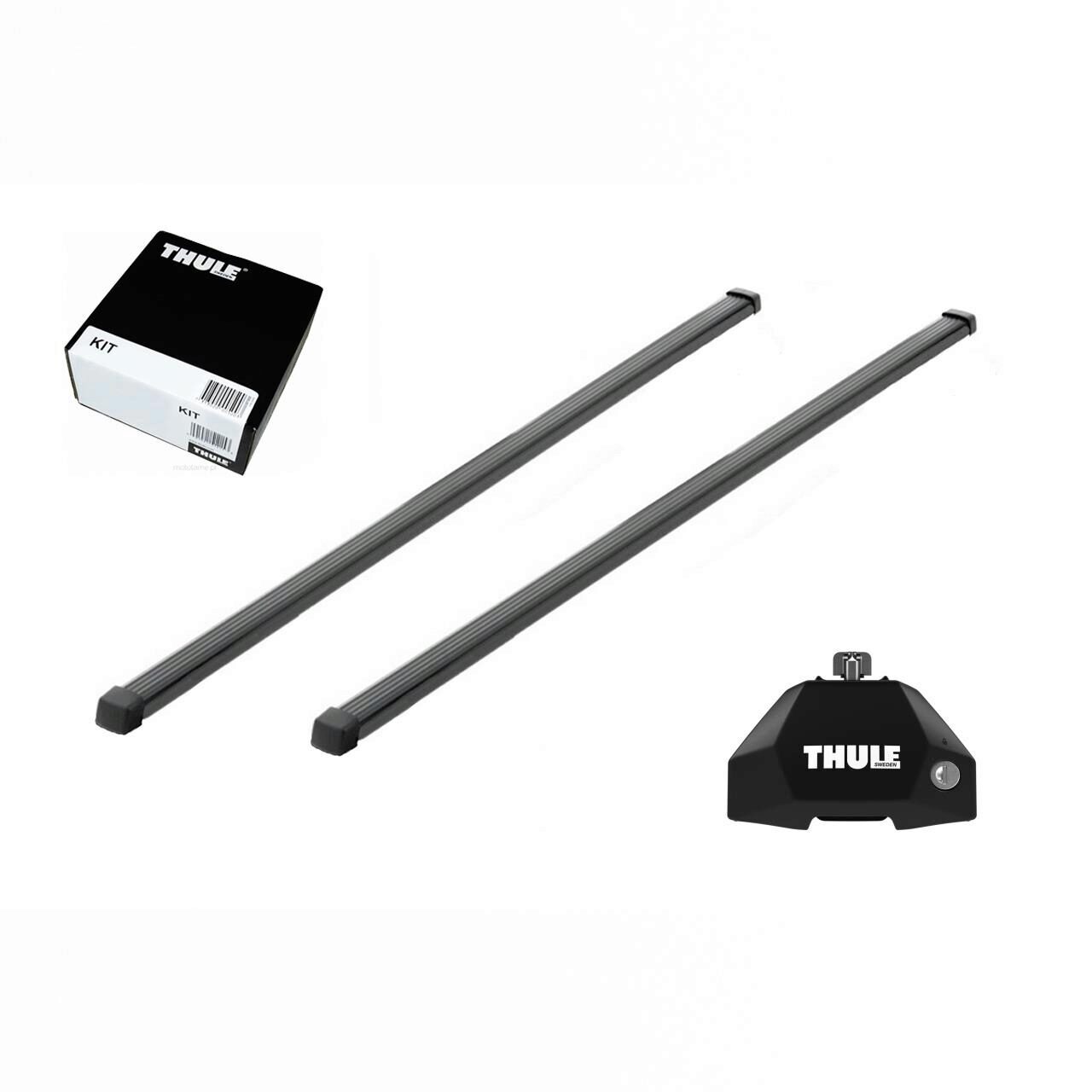 Bare transversale Thule Evo Fixpoint Squarebar pentru Mercedes-Benz  C-Class (W205) 4 usi Sedan, model 2014-, Sistem cu prindere in puncte fixe