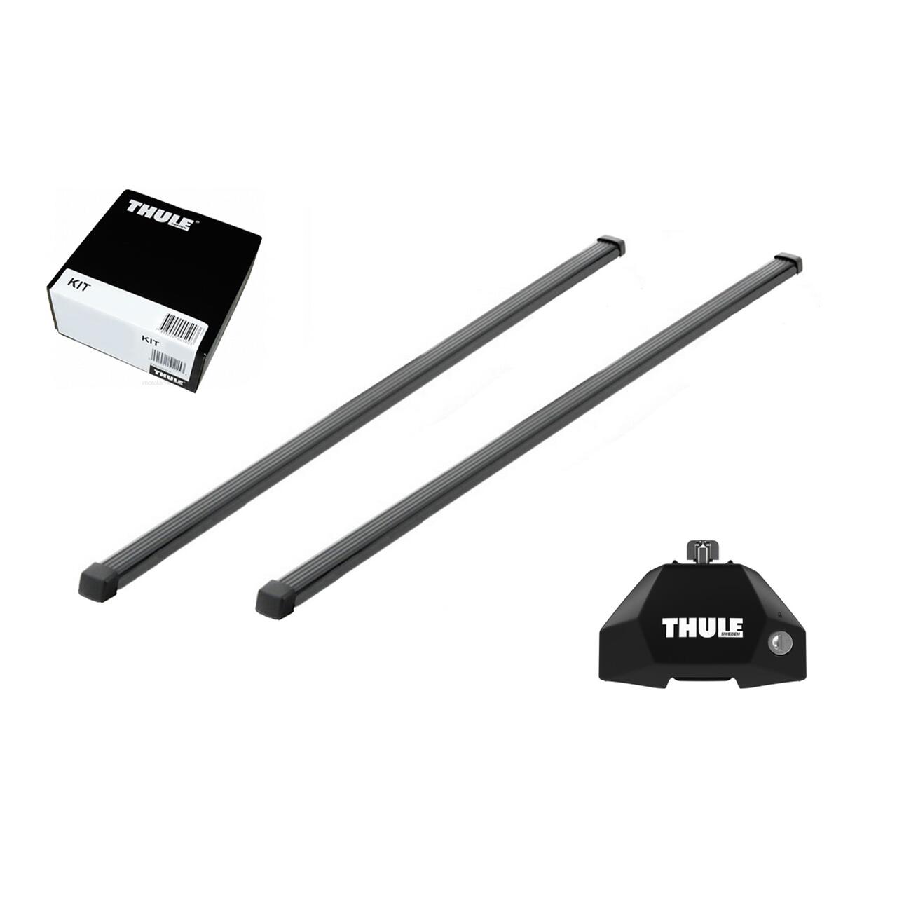 Bare transversale Thule Evo Fixpoint Squarebar pentru Mercedes-Benz C-Class (W206) 4 usi Sedan, model 2021 - prezent, Sistem cu prindere in puncte fixe