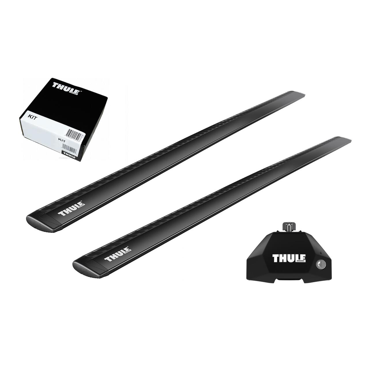 Bare transversale Thule Evo Fixpoint Wingbar Evo Black pentru  Mercedes-Benz C-Class (W206) 4 usi Sedan, model 2021 - prezent, Sistem cu prindere in puncte fixe