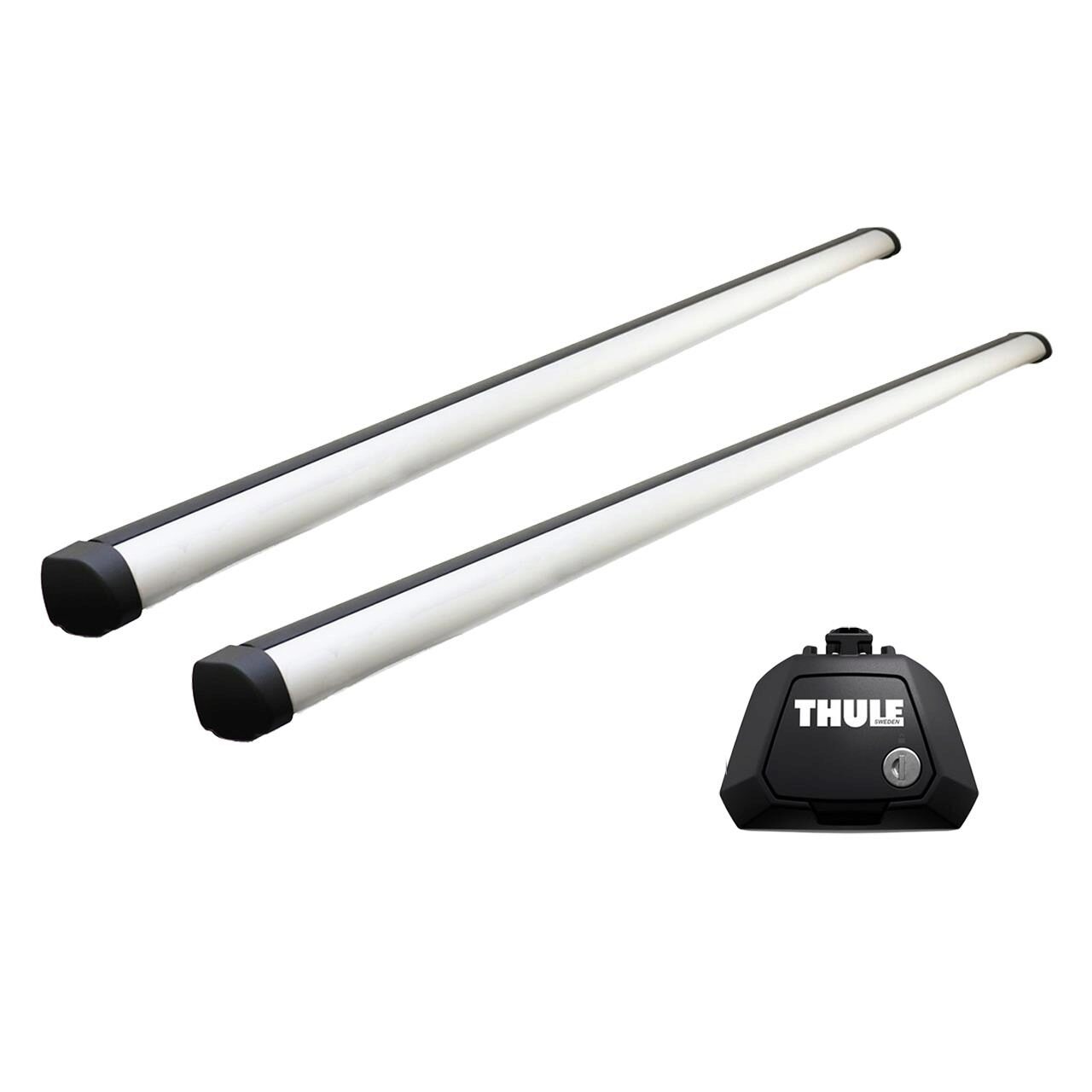 Bare transversale Thule Evo Raised Rail Profesional pentru Mercedes-Benz E-Class (W212) 5 usi Estate, model 2009 - 2016, Sistem cu prindere pe bare longitudinale