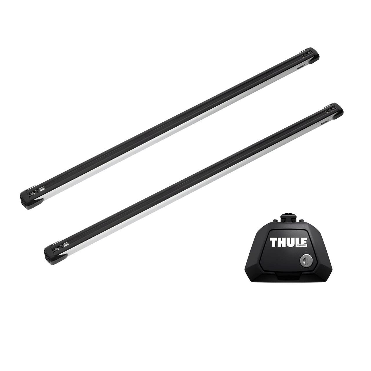 Bare transversale Thule Evo Raised Rail Slidebar pentru Mercedes-Benz E-Class (W212) 5 usi Estate, model 2009 - 2016, Sistem cu prindere pe bare longitudinale