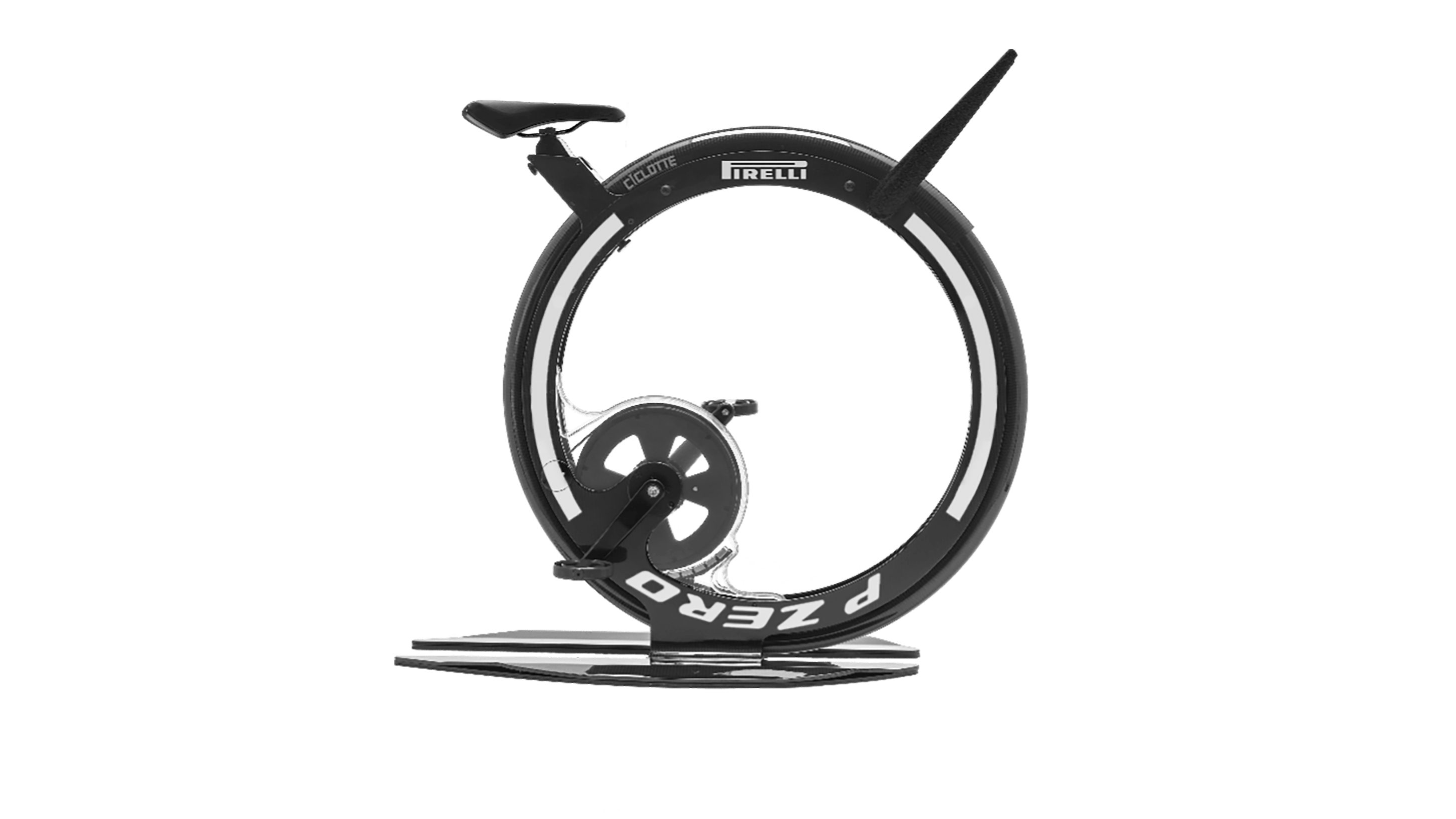 Bicicleta fitness premium fibra de carbon Ciclotte Pirelli alb