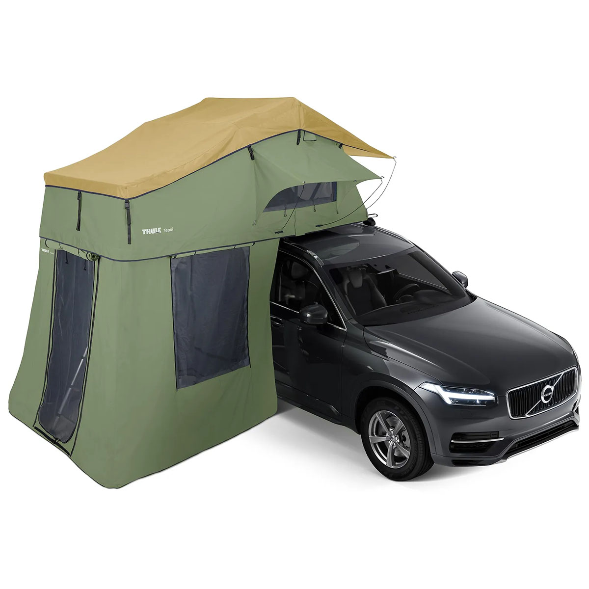 Cort auto cu prindere pe plafon, Thule, Autana, 3 persoane, cu anexa inclusa, Olive Green