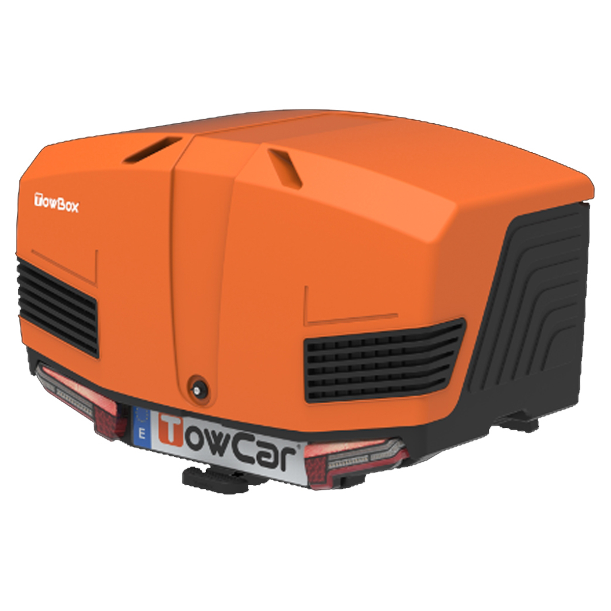 Cutie portbagaj pe carligul de remorcare Towbox V3 Sport Orange