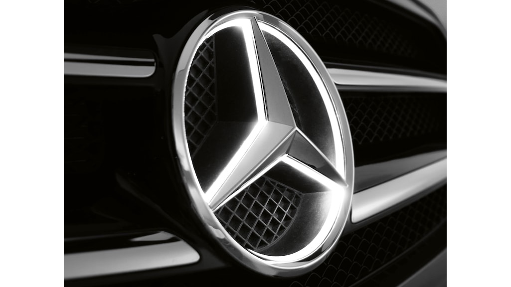 Emblema Mercedes-Benz grila fata luminata, chrome pentru E-Class