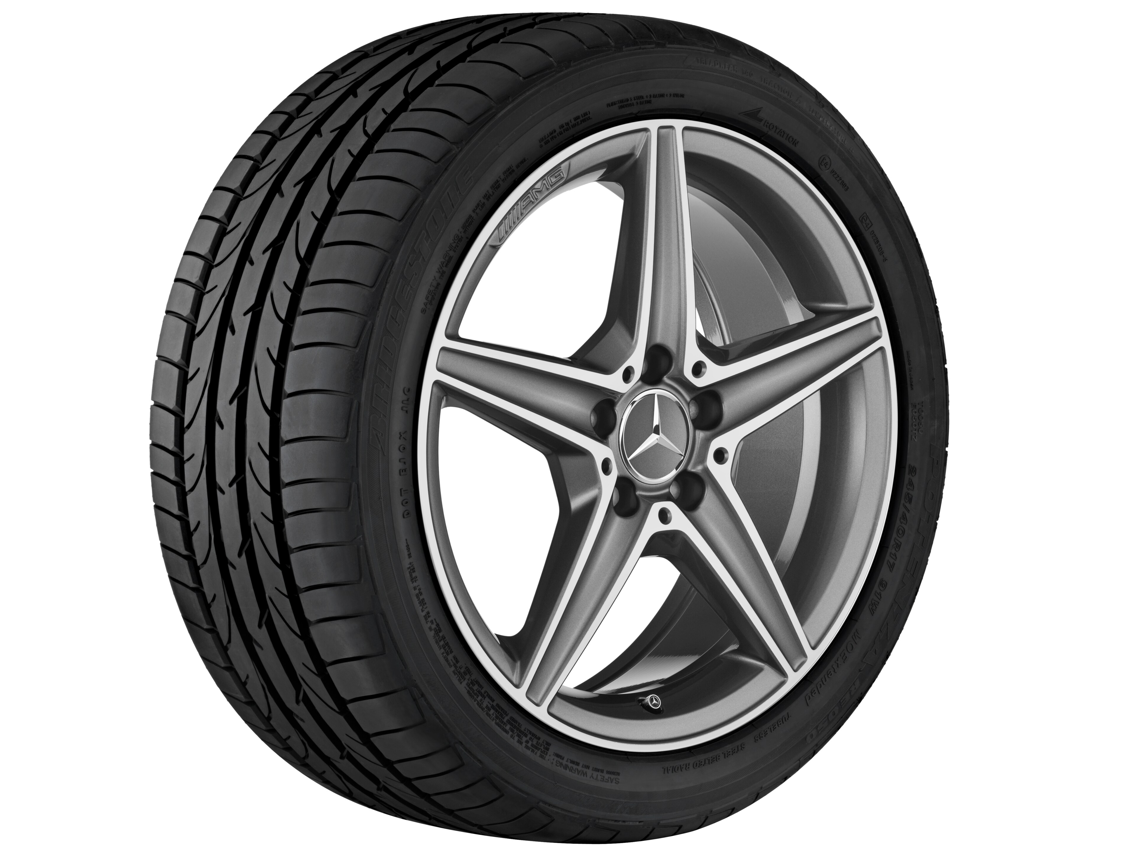 Janta aliaj Mercedes-AMG 5-spoke 5x112 7,5 J x 18 ET 44 C-Class W205, A205, S205, C205