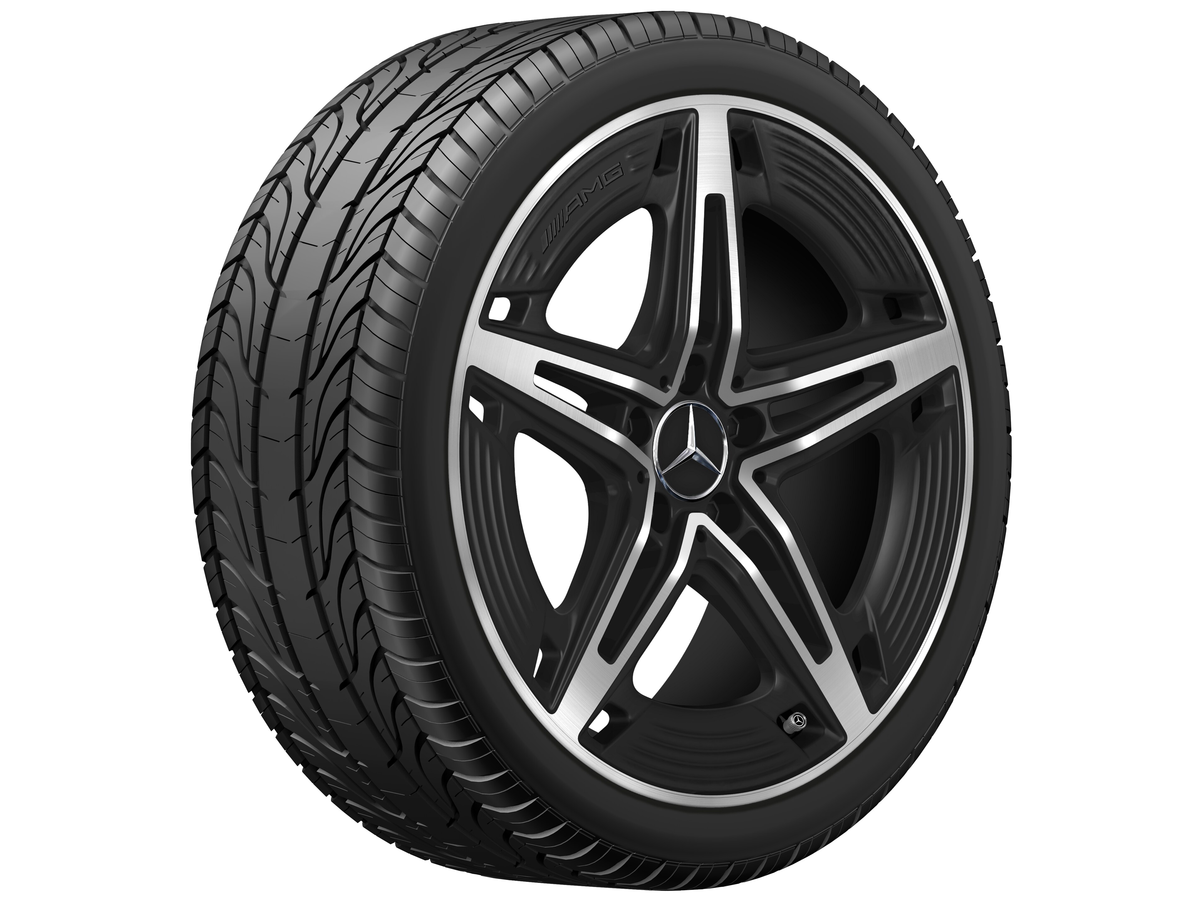 Janta aliaj Mercedes-AMG 5-spoke 5x112 8,5 J x 19 ET 46 A-Class, B-Class, CLA W177, W247, C118, X118