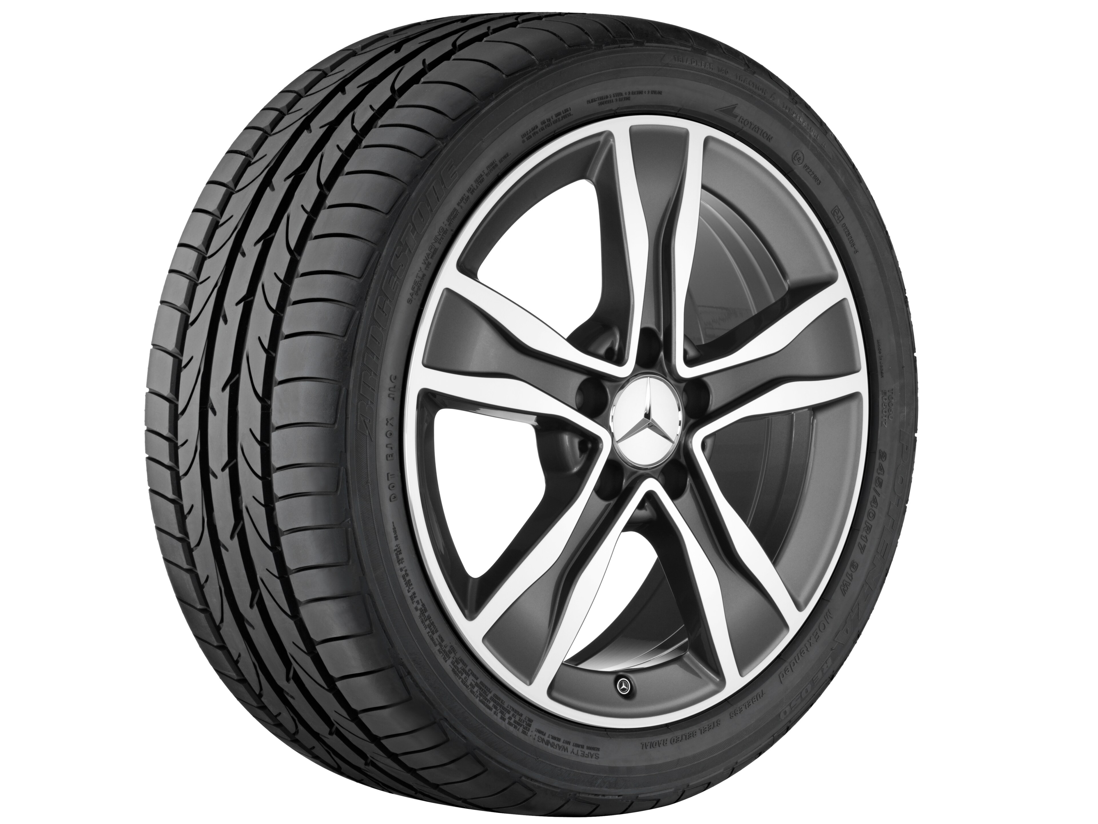 Janta aliaj Mercedes-Benz 5-spoke 5x112 7 J x 17 ET 48,5 C-Class W205, A205, S205, C205