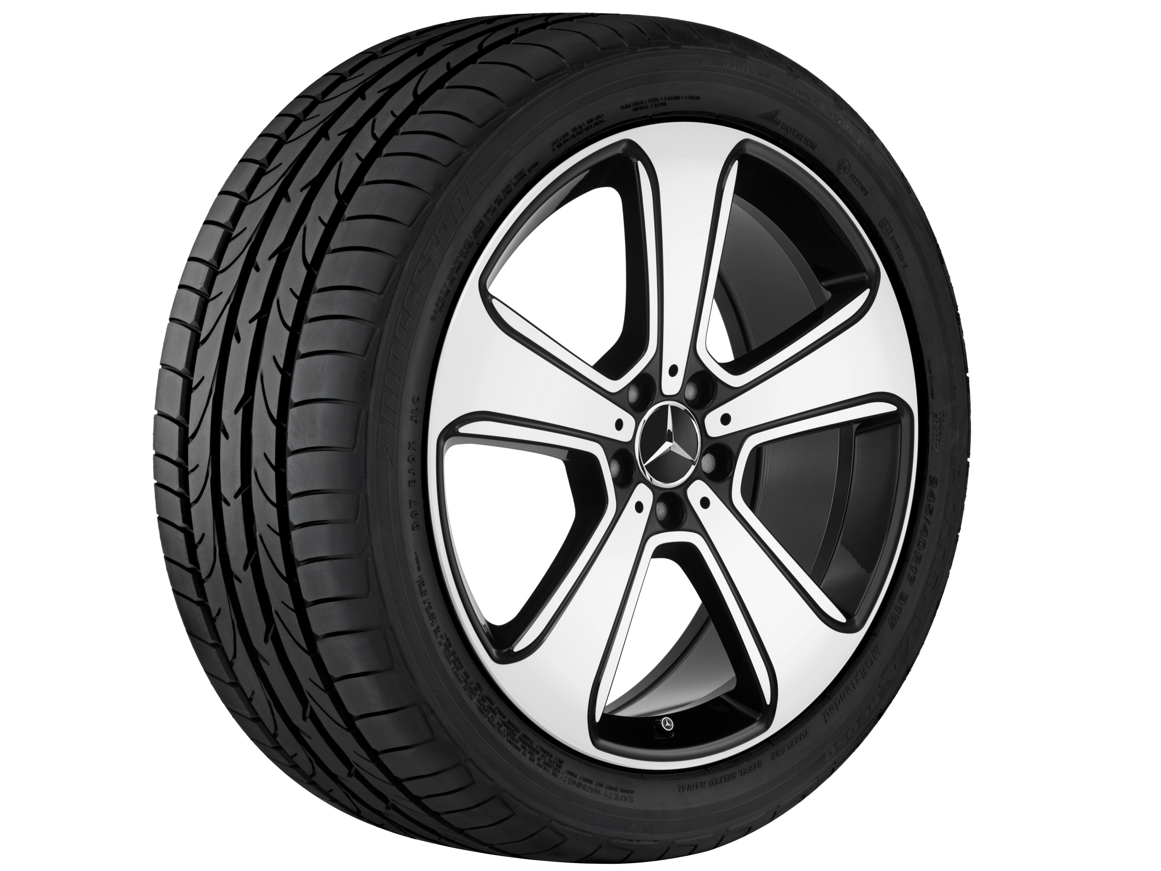 Janta aliaj Mercedes-Benz 5-spoke 5x112 7,5 J x 17 ET 52,5 A-Class, B-Class, CLA W176, C117, W246