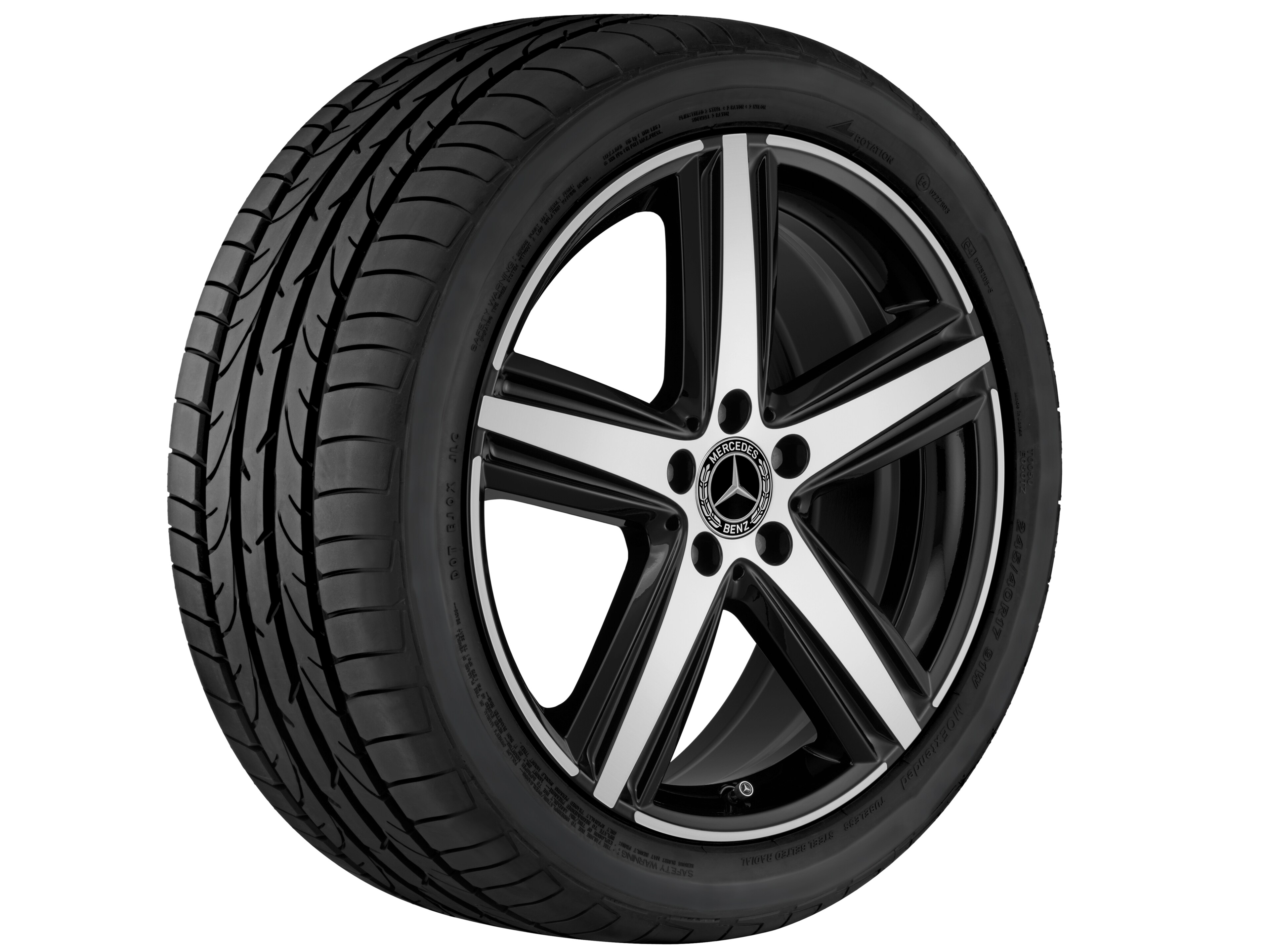 Janta aliaj Mercedes-Benz 5-spoke 5x112 7,5 J x 19 ET 49 A-Class, B-Class, CLA W177, C118, H247, W247