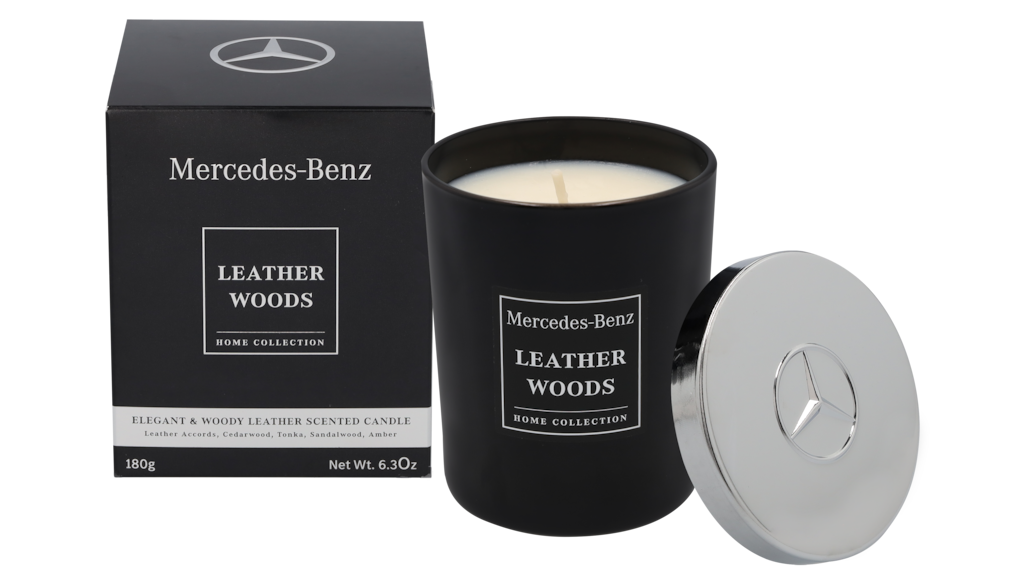 Lumanare parfumata Mercedes-Benz Leather Woods, 180 g