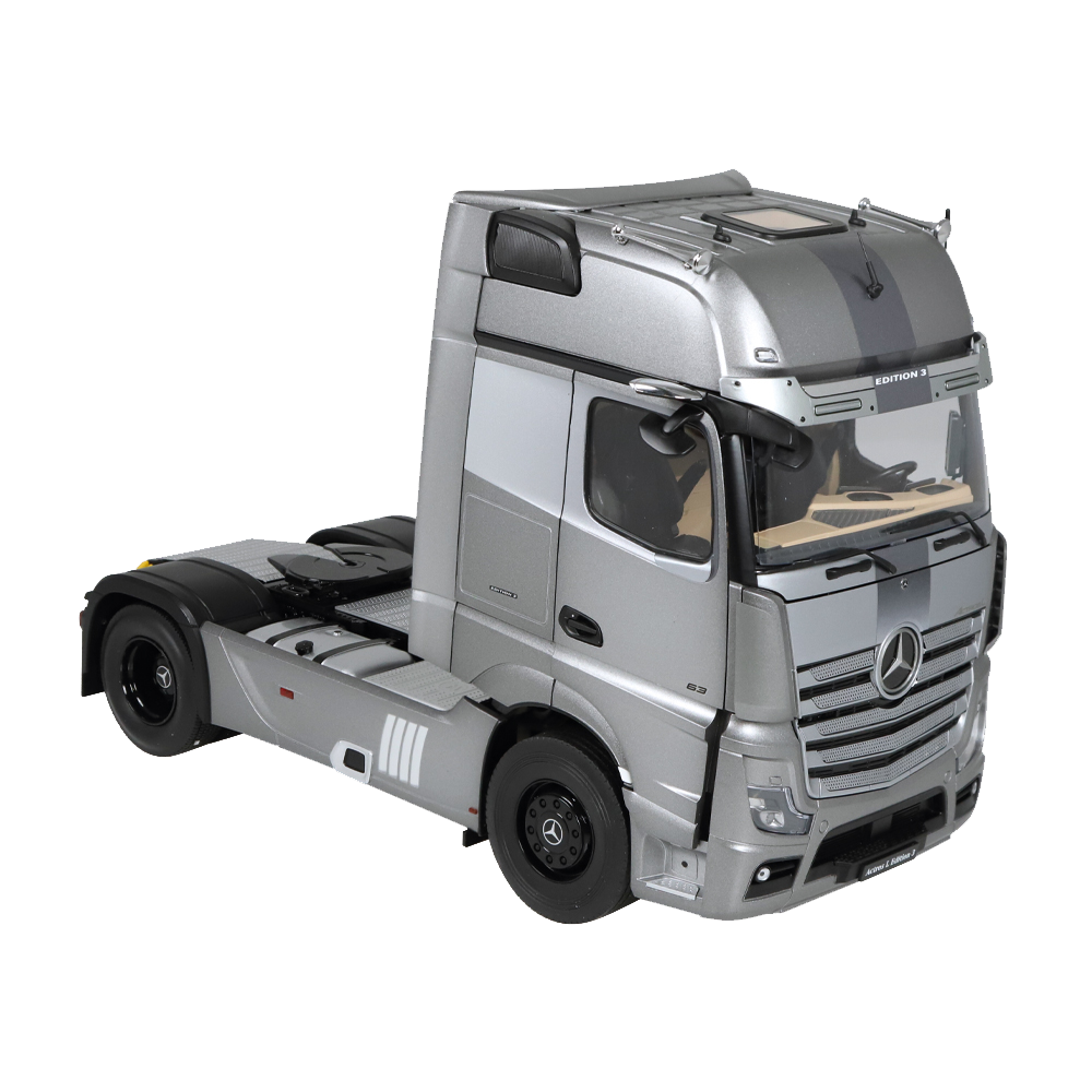 Macheta Actros Edition 3 Mercedes-Benz Trucks, argintiu, 1:18