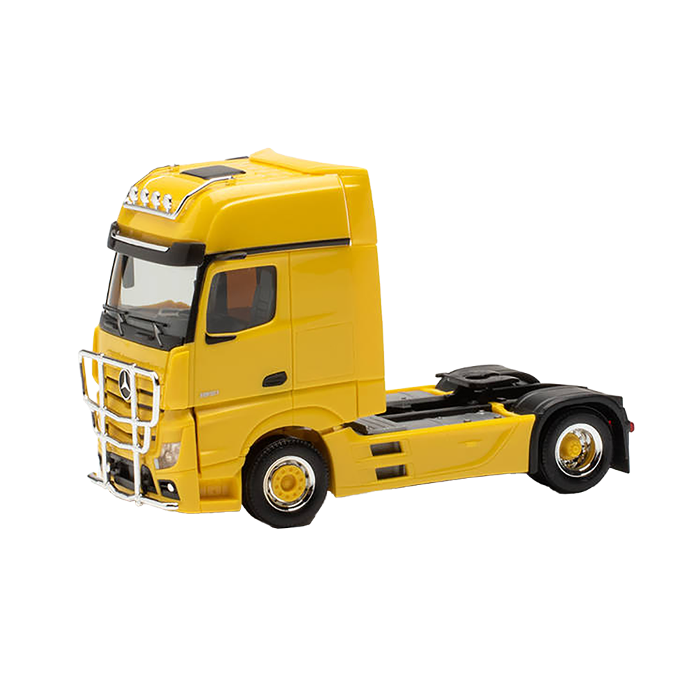 Macheta camion Actros Giga Mercedes-Benz Trucks, galben, 1:87