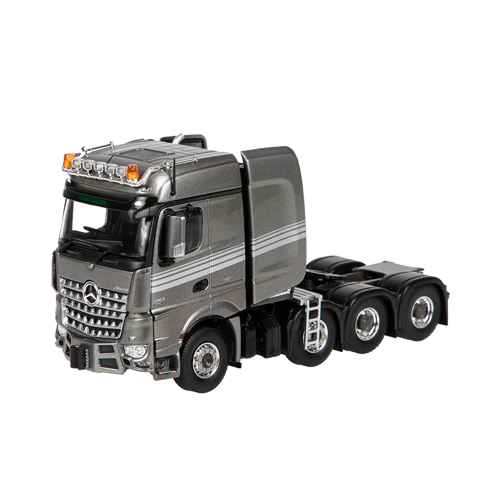 Macheta camion Tekno Arocs 8x4 Mercedes-Benz Trucks, gri, 1:50