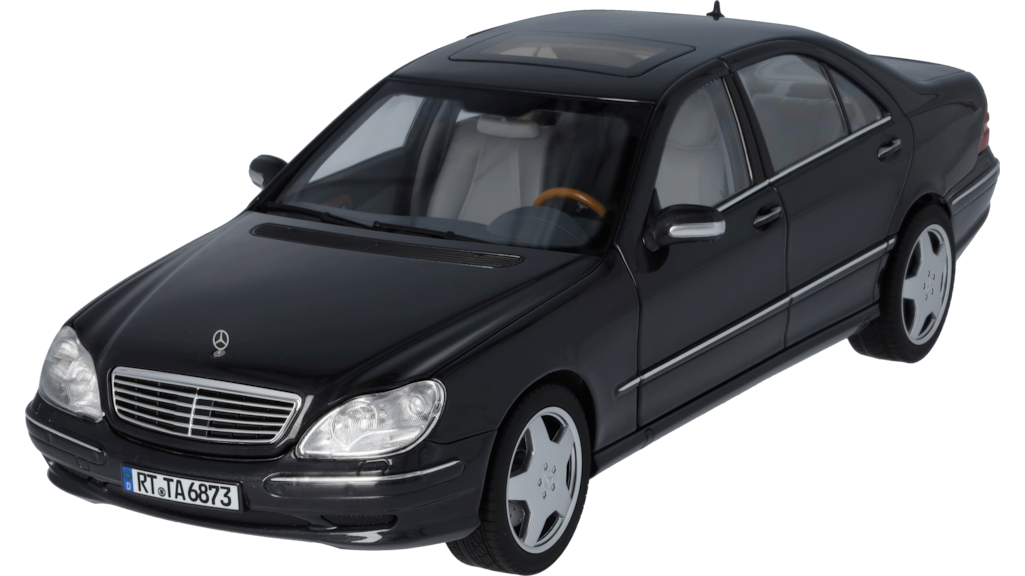 Macheta Mercedes-Benz S55 AMG V220 (1999-2002), Negru, 1:18