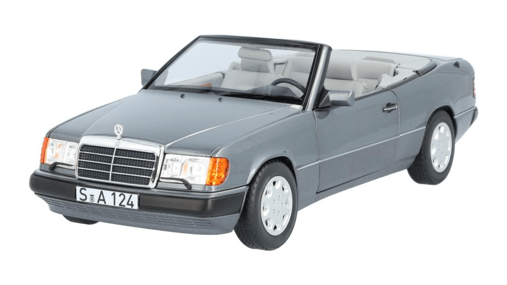 Macheta Mercedes-Benz, 300 CE-24 Cabriolet A 124 (1991-1993), 300 CE-24 Cabriolet, A124 (1992-1993), Gri Sidef, 1:18