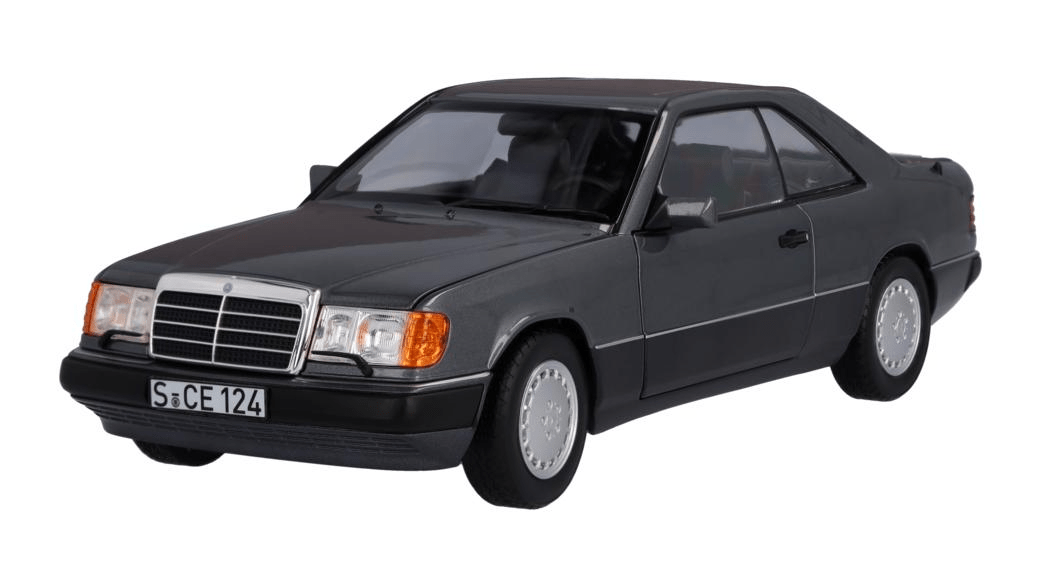 Macheta Mercedes-Benz, 300 CE-24 Coupé C124 (1988-1992), Gri Sidef, 1:18