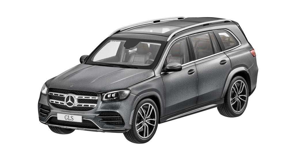 Macheta Mercedes-Benz GLS SUV X167, Kit AMG, Gri, 1:18