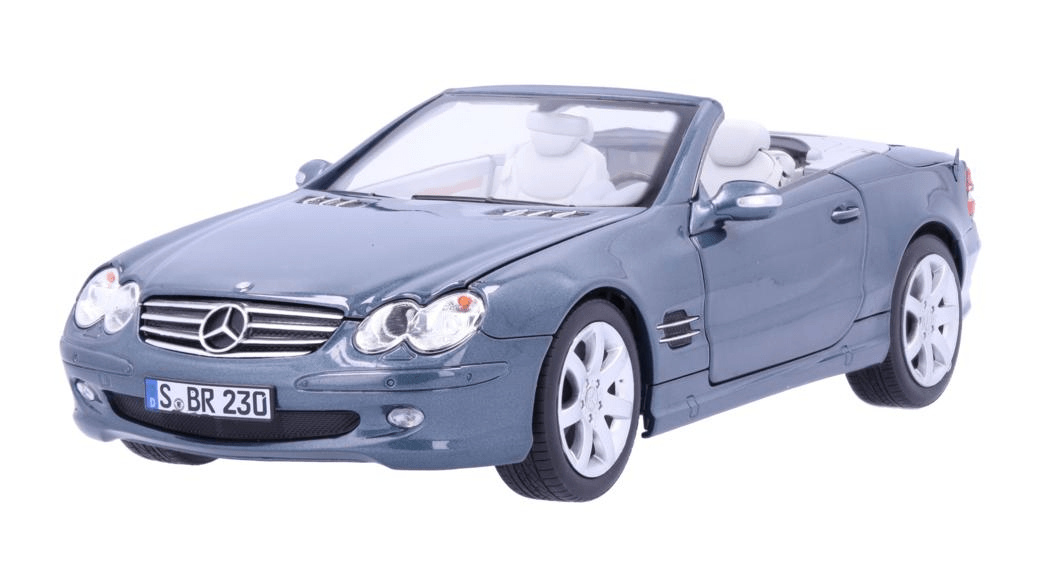 Macheta Mercedes-Benz, SL 500 R 230 (2001-2006), Albastru Topaz, 1:18