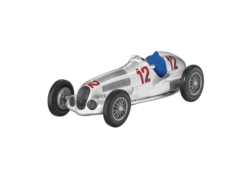 Macheta Mercedes-Benz W125 R. Caracciola, Tripolini Grand Prix 1937, Argintiu, 1:18