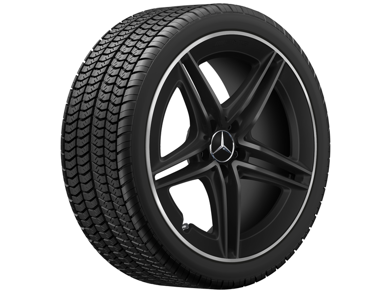 Roata completa iarna originala Mercedes AMG A-Class (W/V177) B-Class (W247) CLA (C/X118) Anvelopa Continental 245/35R19 93V ContiWinterContact TS 830 P MO Janta aliaj AMG 5-twin-spoke 5x112 8.5JxR19 ET46