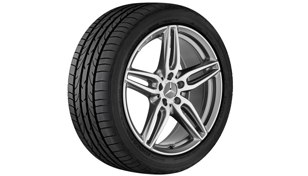 Roata completa iarna originala Mercedes AMG E-Class (213) si E-Class Coupe (238) Anvelopa Michelin 245/40R19 98V Pilot Alpin 5 MO Janta aliaj AMG 5-twin-spoke 5x112 8JxR19 ET20