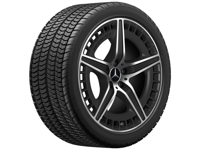 Roata completa iarna originala Mercedes AMG EQE (V295) Anvelopa Michelin 265/40R20 104W Pilot Alpin 5 MO1 Janta aliaj AMG 5-twin-spoke 5x112 9.5JxR20 ET52