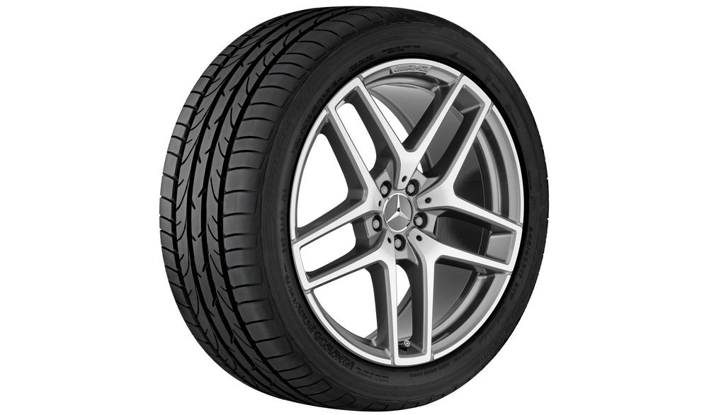 Roata completa iarna originala Mercedes AMG GLC (X253) si GLC-Coupe (C253)  Anvelopa Pirelli 235/55R19 101H Scorpion Winter MOE Janta aliaj AMG 5-twin-spoke 5x112 8JxR19 ET38