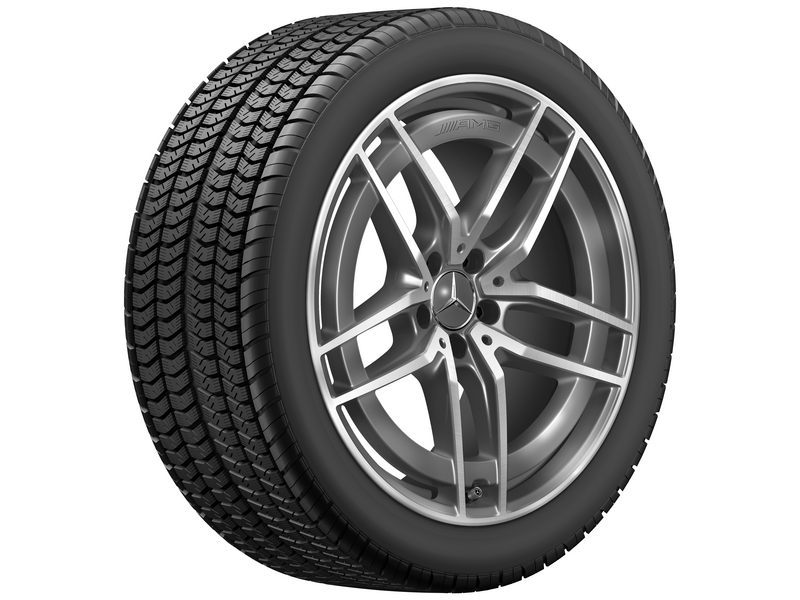 Roata completa iarna originala Mercedes AMG SL (R232) Anvelopa Michelin 265/40R20 104W Pilot Alpin 5 MO1 Janta aliaj AMG 5-twin-spoke 5x112 9.5JxR20 ET53.5