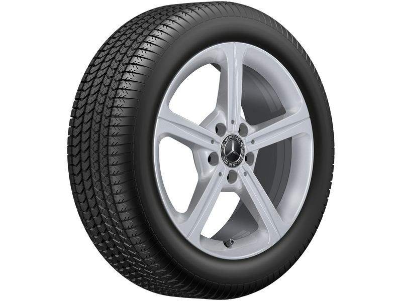 Roata completa iarna originala Mercedes-Benz A-Class (W/V177) B-Class (W247) CLA (C/X118) Anvelopa Bridgestone 205/55R17 91H Blizzak LM001 MO Janta aliaj 5-spoke 5x112 6.5JxR17 ET44