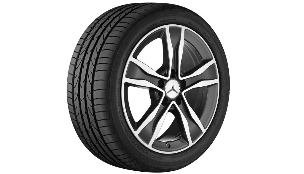 Roata completa iarna originala Mercedes-Benz C-Class (205) Anvelopa Bridgestone 225/50R17 94H BLIZZAK LM32 MO Janta aliaj 5-spoke 5x112 7JxR17 ET48.5