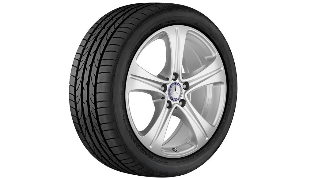 Roata completa iarna originala Mercedes-Benz E-Class (213) & E-Class Coupe (238) Anvelopa Continental 225/55R17 97H ContiWinterContact TS 850 P *MO Janta aliaj 5-spoke 5x112 7.5JxR17 ET40