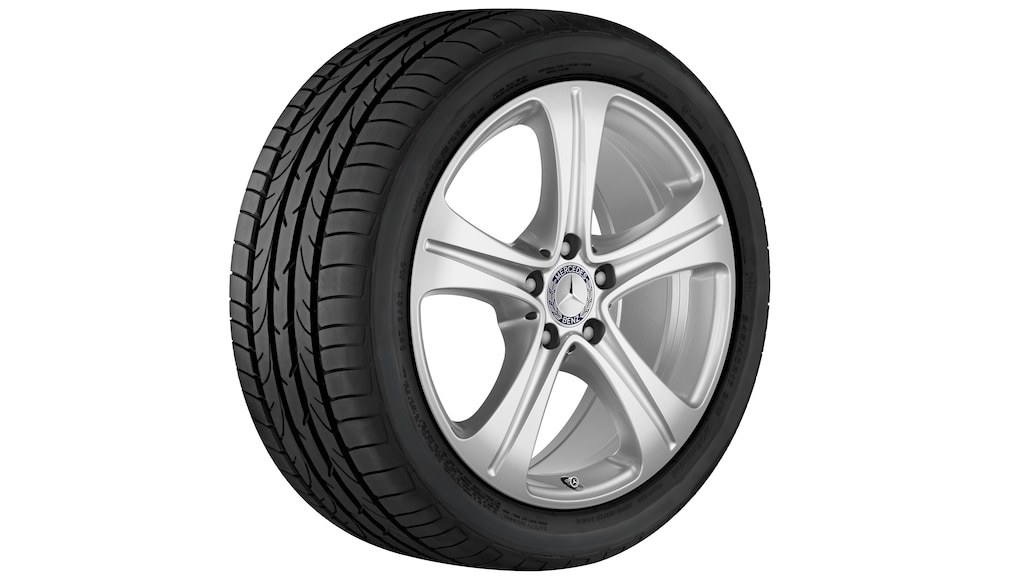 Roata completa vara originala Mercedes-Benz E-Class W213, S213, C238, A238 Anvelopa Dunlop 225/55 97Y SPORT MAXX RT2 MO Janta 5-spoke 5x112 7.5JxR17 ET 40