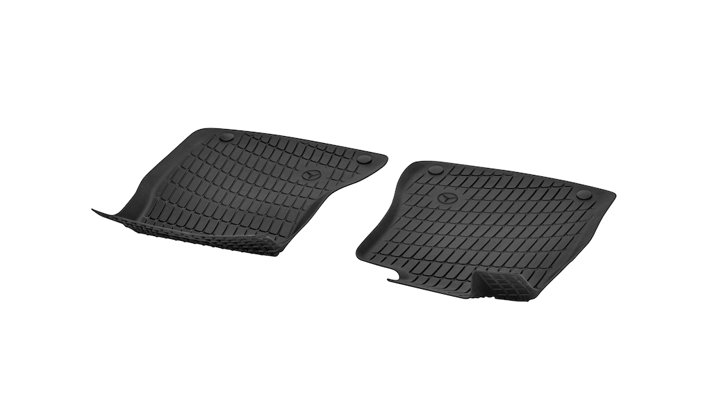 Set 2 covorase fata all-season original Mercedes-Benz pentru S-Class W223 pentru sofer pe partea dreapta, negru