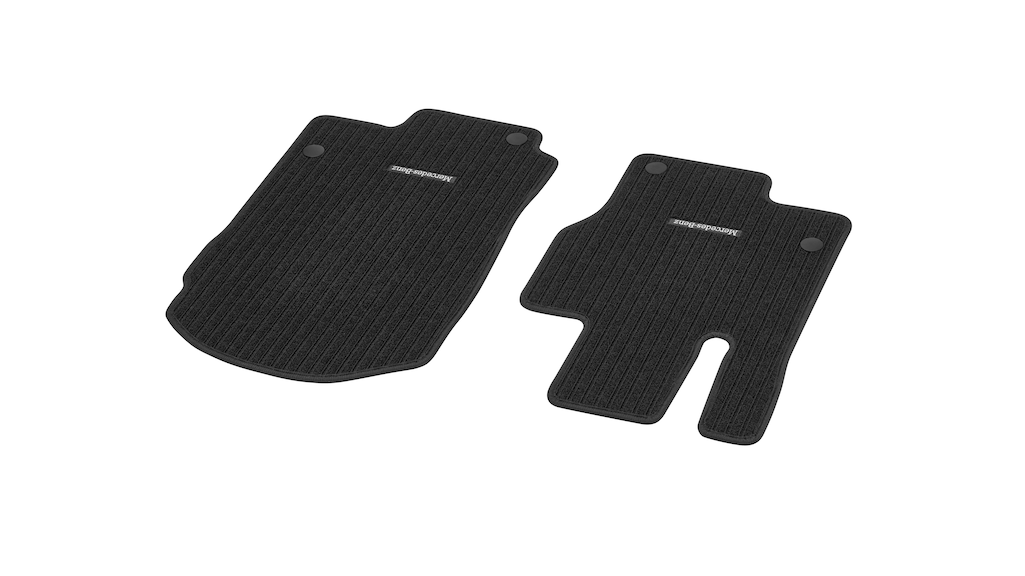 Set 2 covorase fata din textil original Mercedes-Benz pentru GLE V167, negru