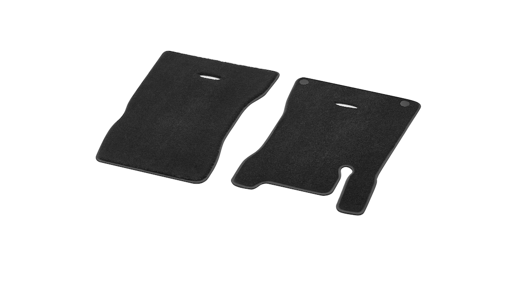 Set 2 covorase fata din velur original Mercedes-Benz Exclusive pentru A-Class W177, negru