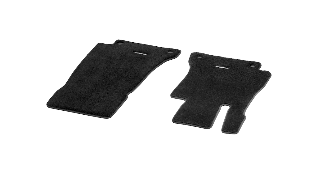 Set 2 covorase fata din velur original Mercedes-Benz Exclusive pentru E-Class W214, negru