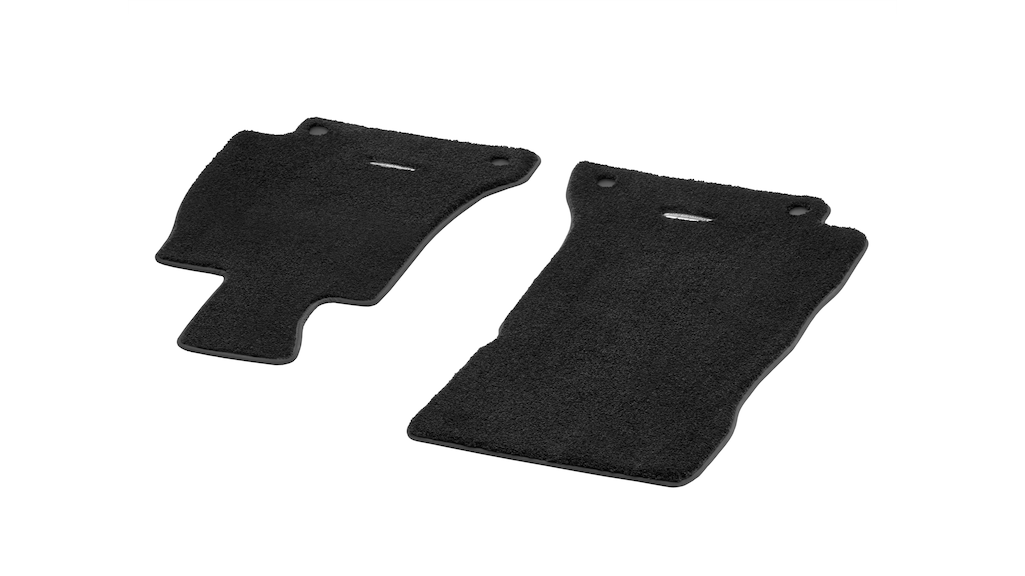 Set 2 covorase fata din velur original Mercedes-Benz Exclusive pentru E-Class W214 pentru sofer pe partea dreapta, negru