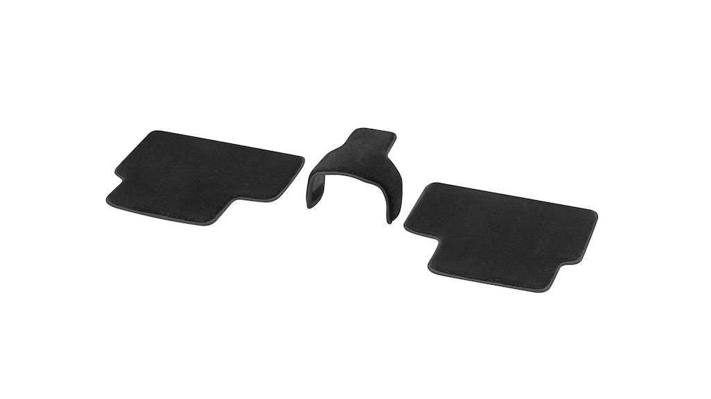 Set 3 covorase spate din velur original Mercedes-Benz Exclusive pentru A-Class W177, negru