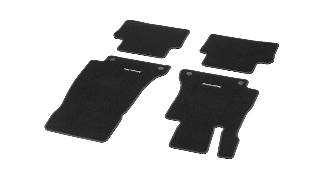 Set 4 covorase din velur original Mercedes-Benz Classic pentru E-Class W214, negru