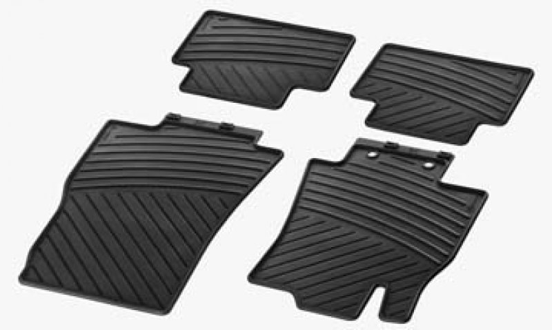 Set 4 covorase fata-spate Mercedez-Benz A Class 2004-2012, Cauciuc, Negru