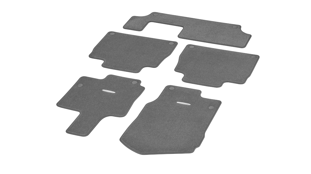 Set 5 covorase din velur original Mercedes-Benz Classic pentru GLE V167, gri magma