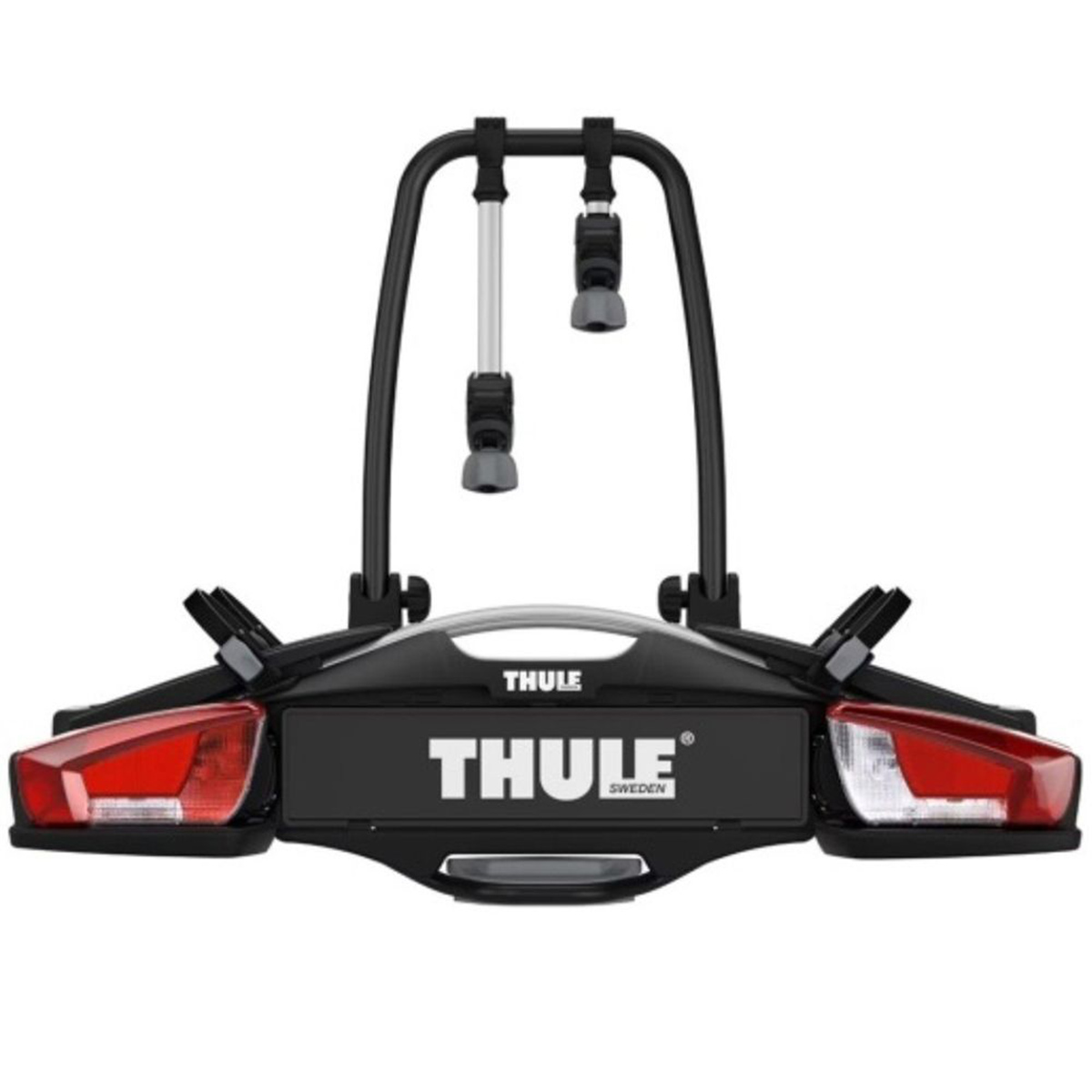 Suport biciclete Thule VeloCompact 924001 cu prindere pe carligul de remorcare, pentru 2 biciclete, 13-pini Negru