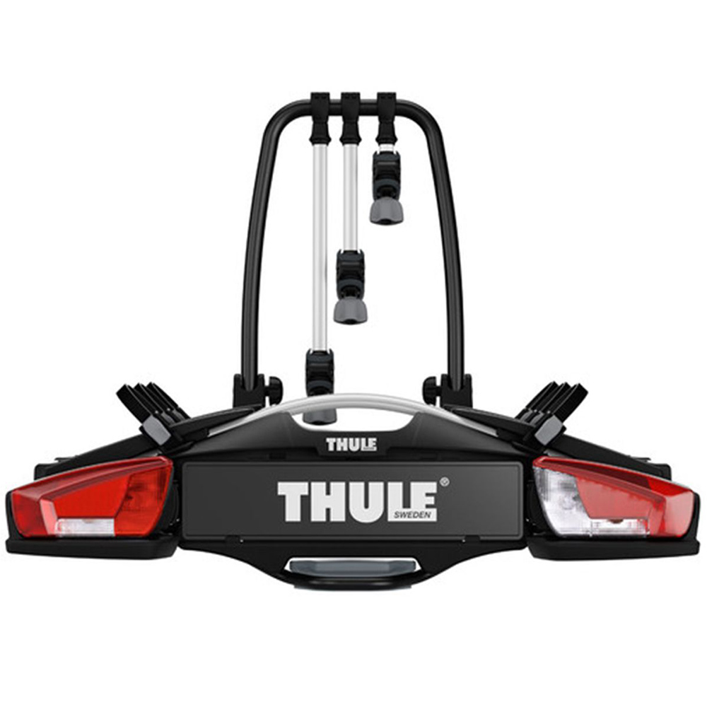 Suport biciclete Thule VeloCompact 926 cu prindere pe carligul de remorcare, pentru 3 biciclete Negru