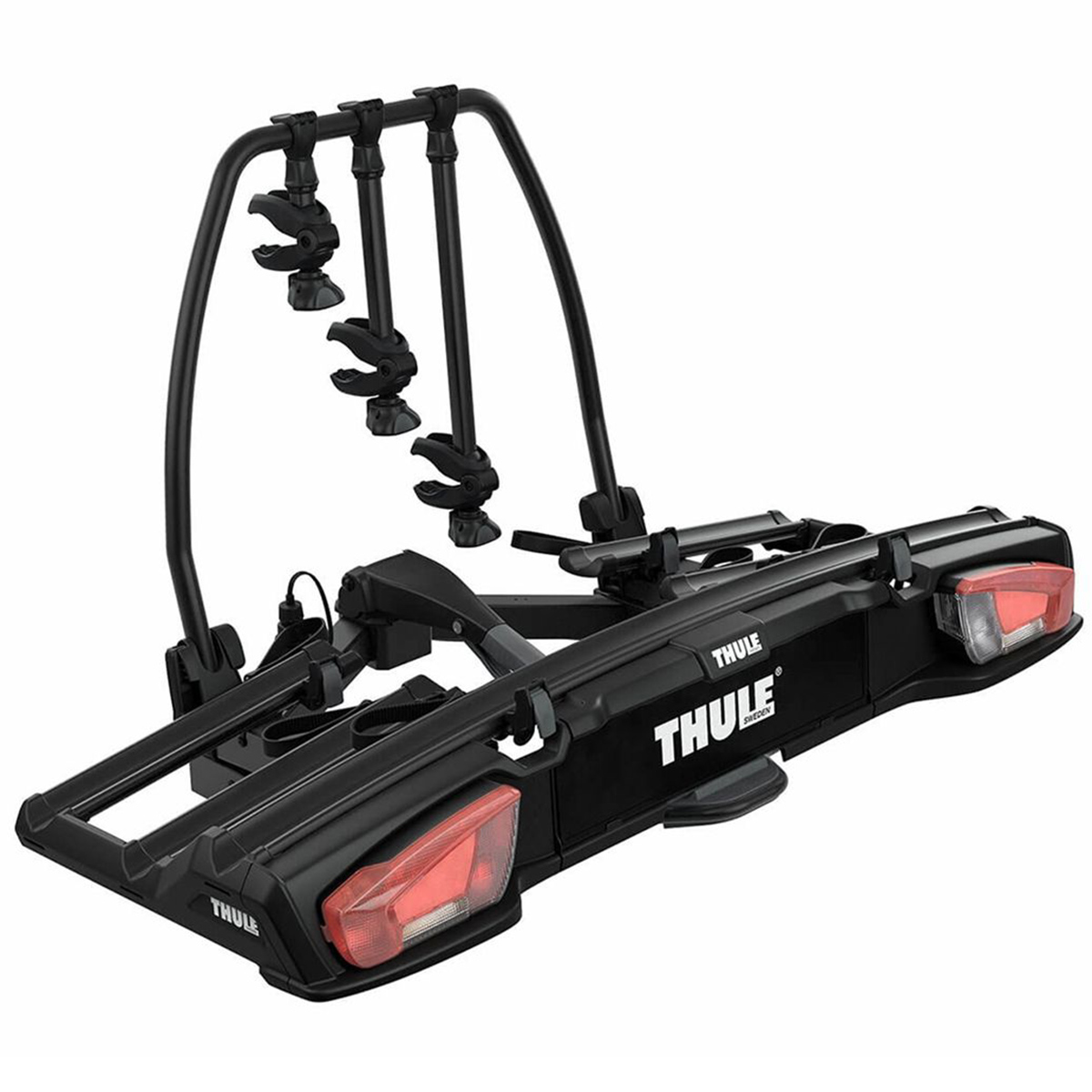 Suport  pentru 3 biciclete Thule VeloSpace 939 XT3 cu prindere pe carligul de remorcare (13pini) Negru Negru