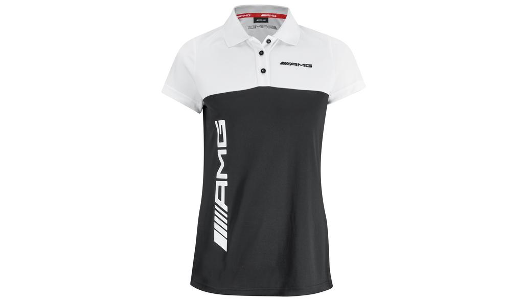 Tricou polo Mercedes-AMG x PES COOLMAX CORE technology  Negru/Alb XS